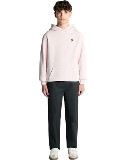 Lyle & Scott Kids' Pure Cotton Pullover Hoodie, Light Pink - view 2, Light Pink
