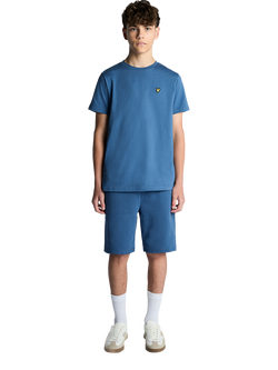 Lyle & Scott Kids' Cotton Jogger Shorts, Dark Cornflower, Dark Cornflower