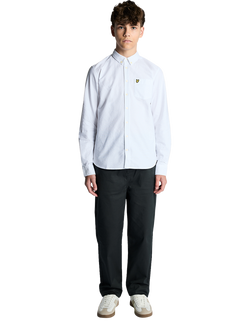 Lyle & Scott Kids' Riviera Pure Cotton Long Sleeve Oxford Shirt - view 2, White