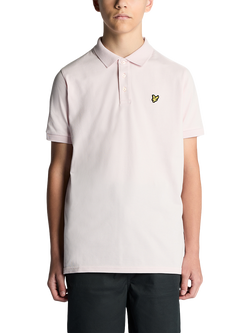Lyle & Scott Kids' Cotton Rich Short Sleeved Polo Shirt, Light Pink