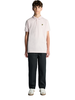 Lyle & Scott Kids' Cotton Rich Short Sleeved Polo Shirt - view 2, Light Pink