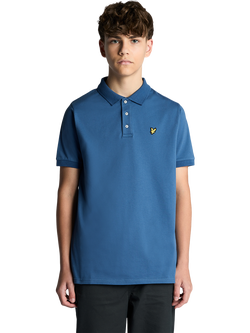 Lyle & Scott Kids' Logo Polo Shirt, Dark Cornflower, Dark Cornflower