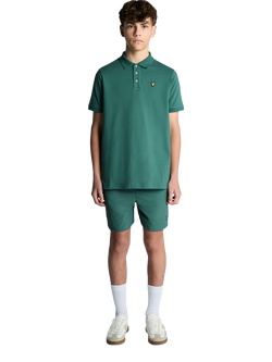 Lyle & Scott Kids' Cotton Rich Short Sleeved Polo Shirt - view 2, Everglade