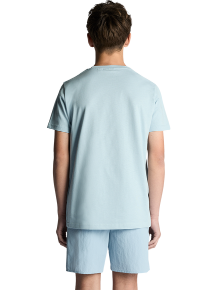 Lyle & Scott Kids' Plain T-Shirt, Opal Blue - view 2, Opal Blue