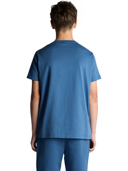 Lyle & Scott Kids' Plain T-Shirt, Dark Cornflower - view 2, Dark Cornflower