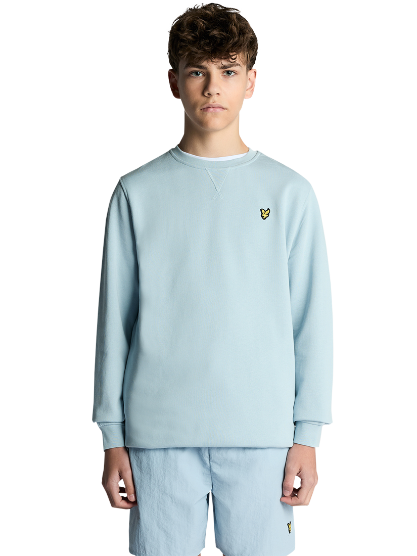 Product image 1 of 6, which shows Lyle & Scott Crew Neck Logo Sweatshirt, Opal Blue, 9-10 years