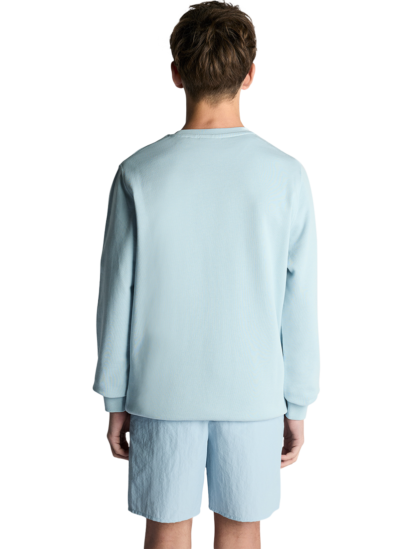 Product image 2 of 6, which shows Lyle & Scott Crew Neck Logo Sweatshirt, Opal Blue, 9-10 years