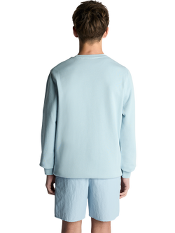 Lyle & Scott Crew Neck Logo Sweatshirt, Opal Blue - view 2, Opal Blue