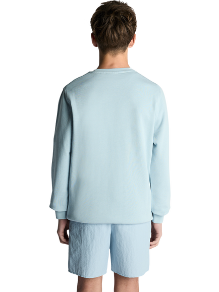 Lyle & Scott Crew Neck Logo Sweatshirt, Opal Blue - view 2, Opal Blue