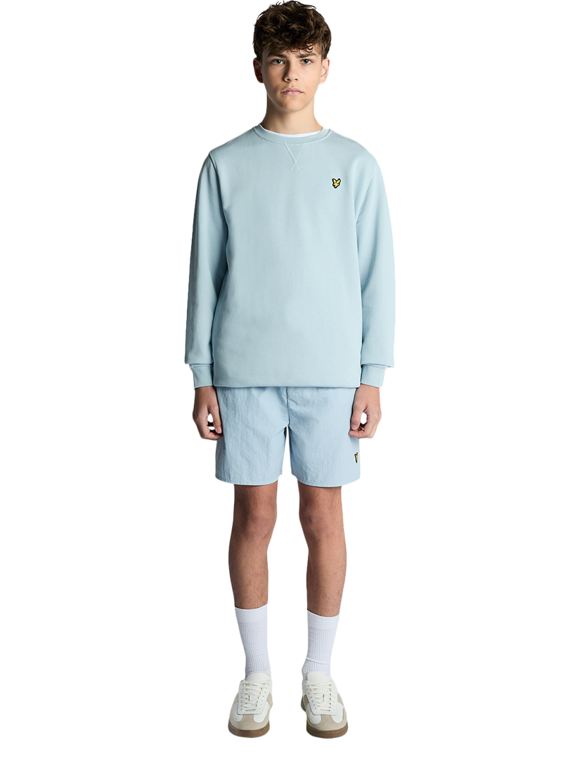 Product image 3 of 6, which shows Lyle & Scott Crew Neck Logo Sweatshirt, Opal Blue, 9-10 years