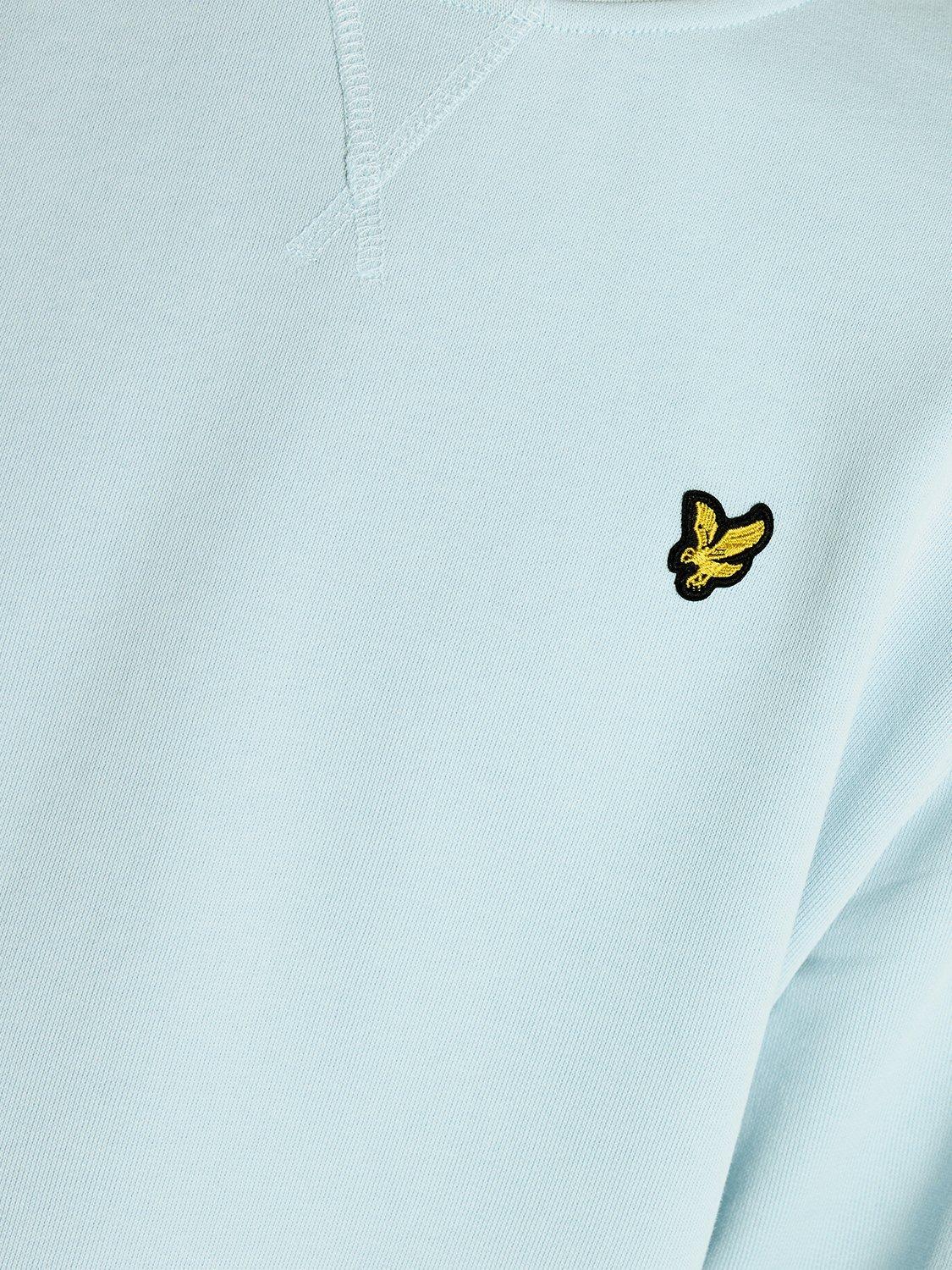 Product image 6 of 6, which shows Lyle & Scott Crew Neck Logo Sweatshirt, Opal Blue, 9-10 years