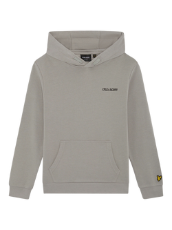 Lyle & Scott Kids' Logo Print Hoodie, Cold Grey, Cold Grey