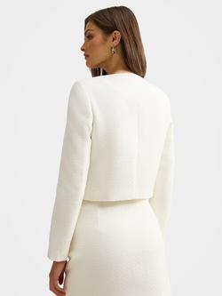 Forever New Adeline Boucle Jacket, Porcelain - view 2, Porcelain