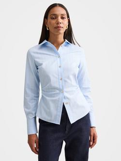 Forever New Ange Slim Fit Shirt, Blue/Multi, Blue/Multi