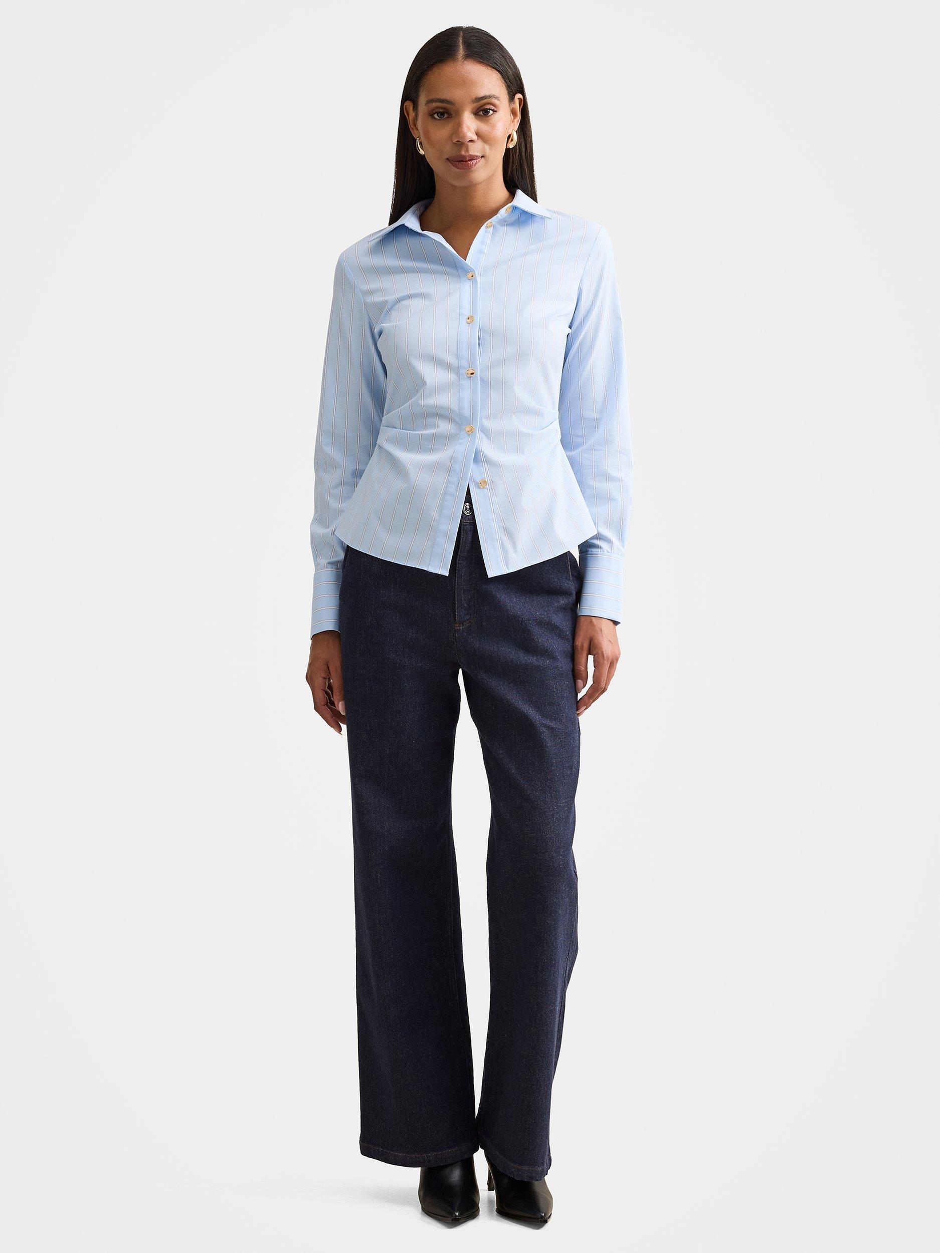 Product image 5 of 5, which shows Forever New Ange Slim Fit Shirt, Blue/Multi, 4