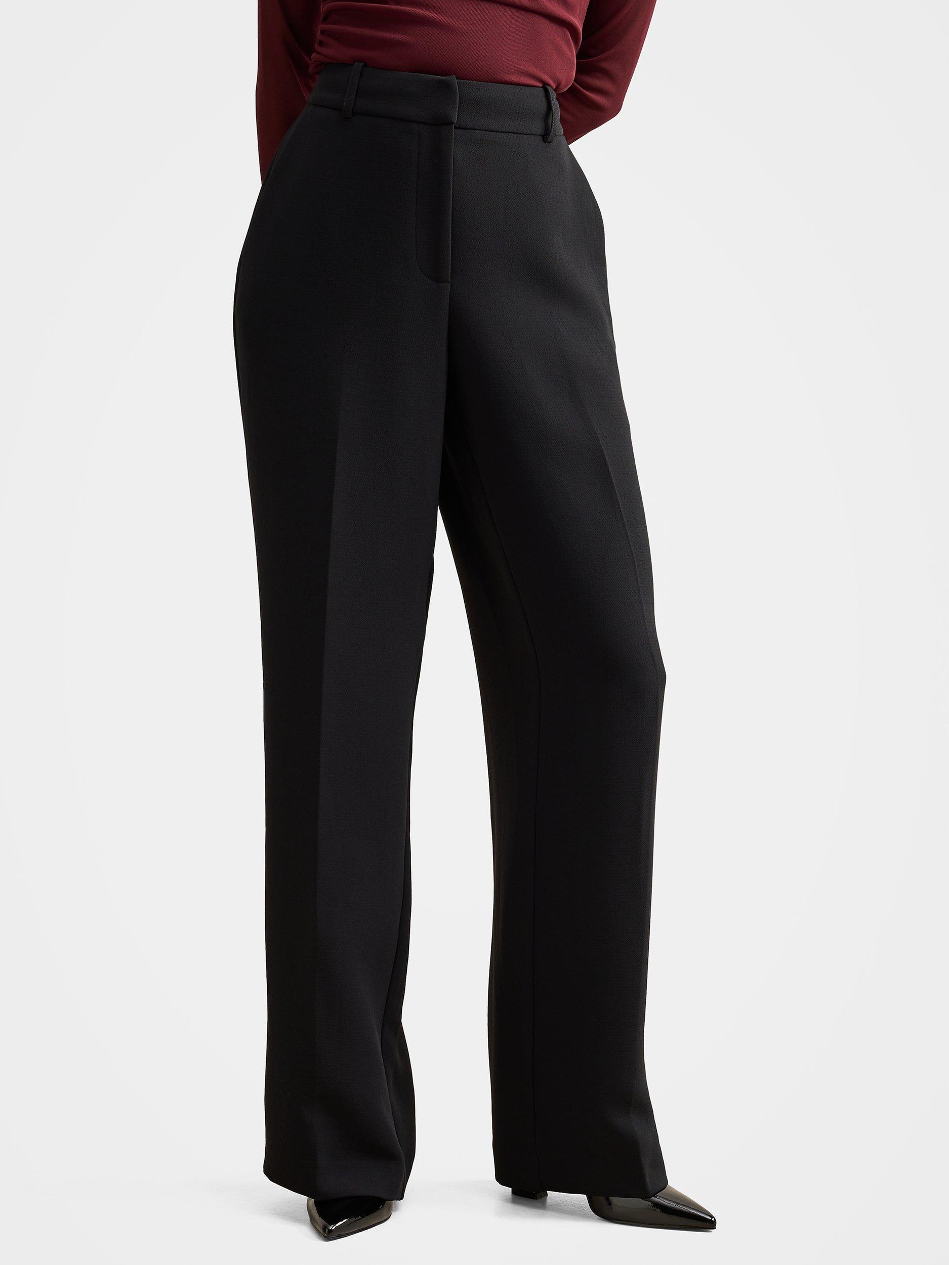 Product image 1 of 5, which shows Forever New Petite Dahlia Tailored Trousers, Black, 4