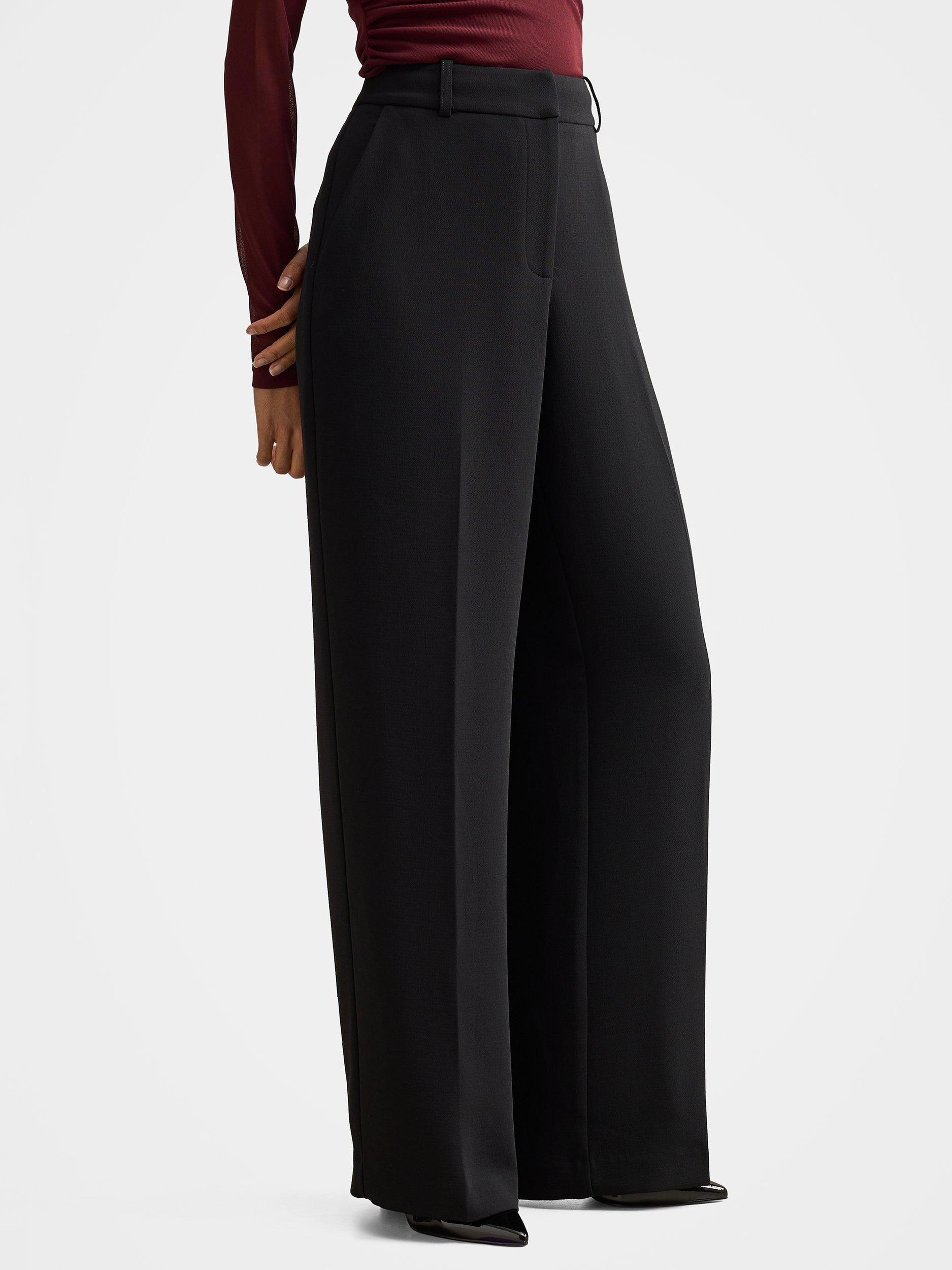 Product image 3 of 5, which shows Forever New Petite Dahlia Tailored Trousers, Black, 4