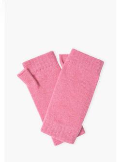 Brora Pure Cashmere Wristwarmers, Rose, Rose