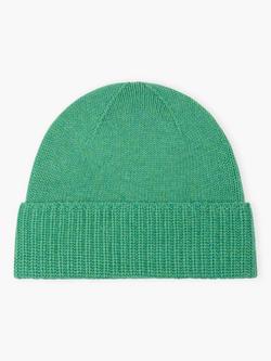 Brora Knitted Pure Cashmere Beanie Hat, Celadon, Celadon
