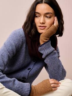 Brora Pure Cashmere Wristwarmers, Caramel - view 2, Caramel