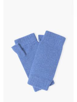 Brora Pure Cashmere Wristwarmers, Cornflower, Cornflower