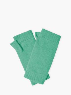 Brora Pure Cashmere Wristwarmers, Celadon, Celadon