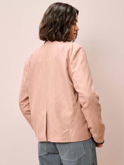 Brora Linen Blend Utility Jacket, Mocha - view 2, Mocha