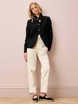 Brora Pure Washed Linen Jacket, Black - view 2, Black