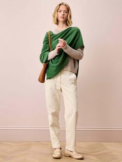 Brora Gauzy Pure Cashmere Poncho, Parsley - view 2, Parsley