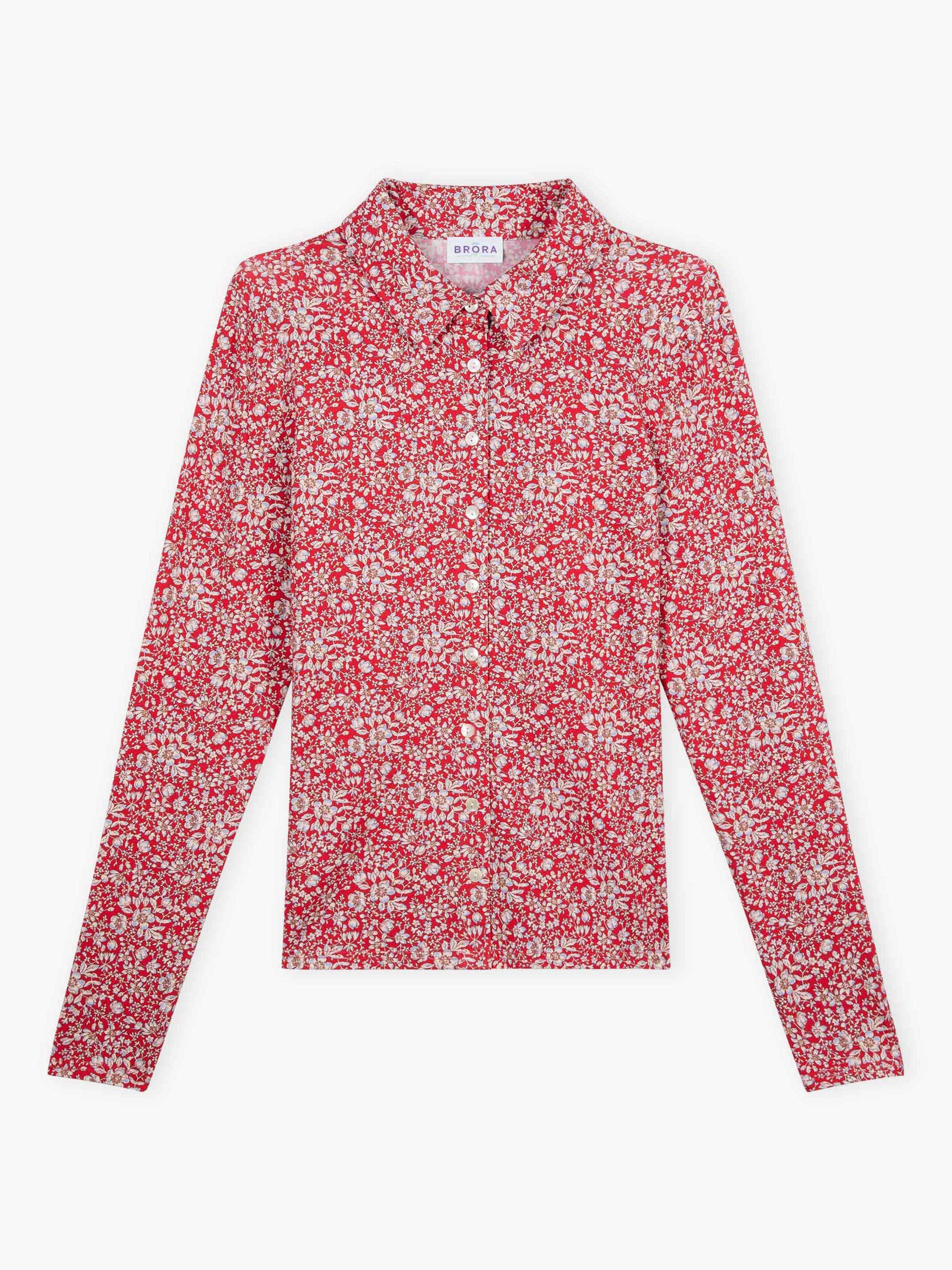 Product image 5 of 5, which shows Brora Liberty Print Jersey Shirt, Multi, 6