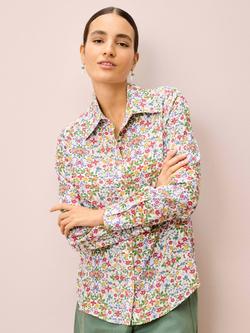 Brora Liberty Floral Pure Silk Shirt, Multi, Multi