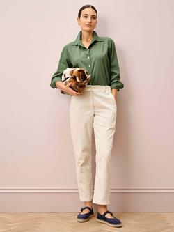 Brora Longline Long Sleeve Shirt, Olive - view 2, Olive