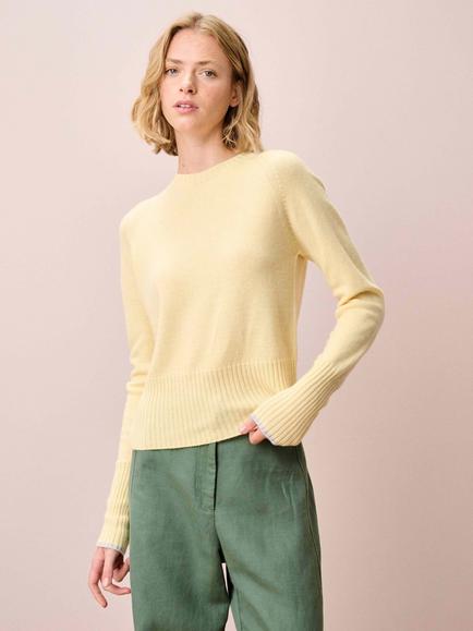 Brora Boxy Pure Cashmere Jumper, Vanilla, Vanilla