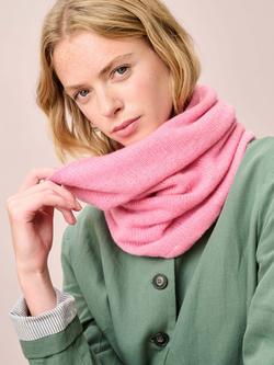 Brora Gauzy Pure Cashmere Snood, Rose - view 2, Rose