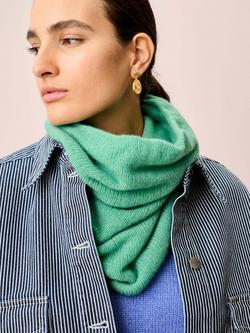 Brora Gauzy Pure Cashmere Snood, Celadon - view 2, Celadon