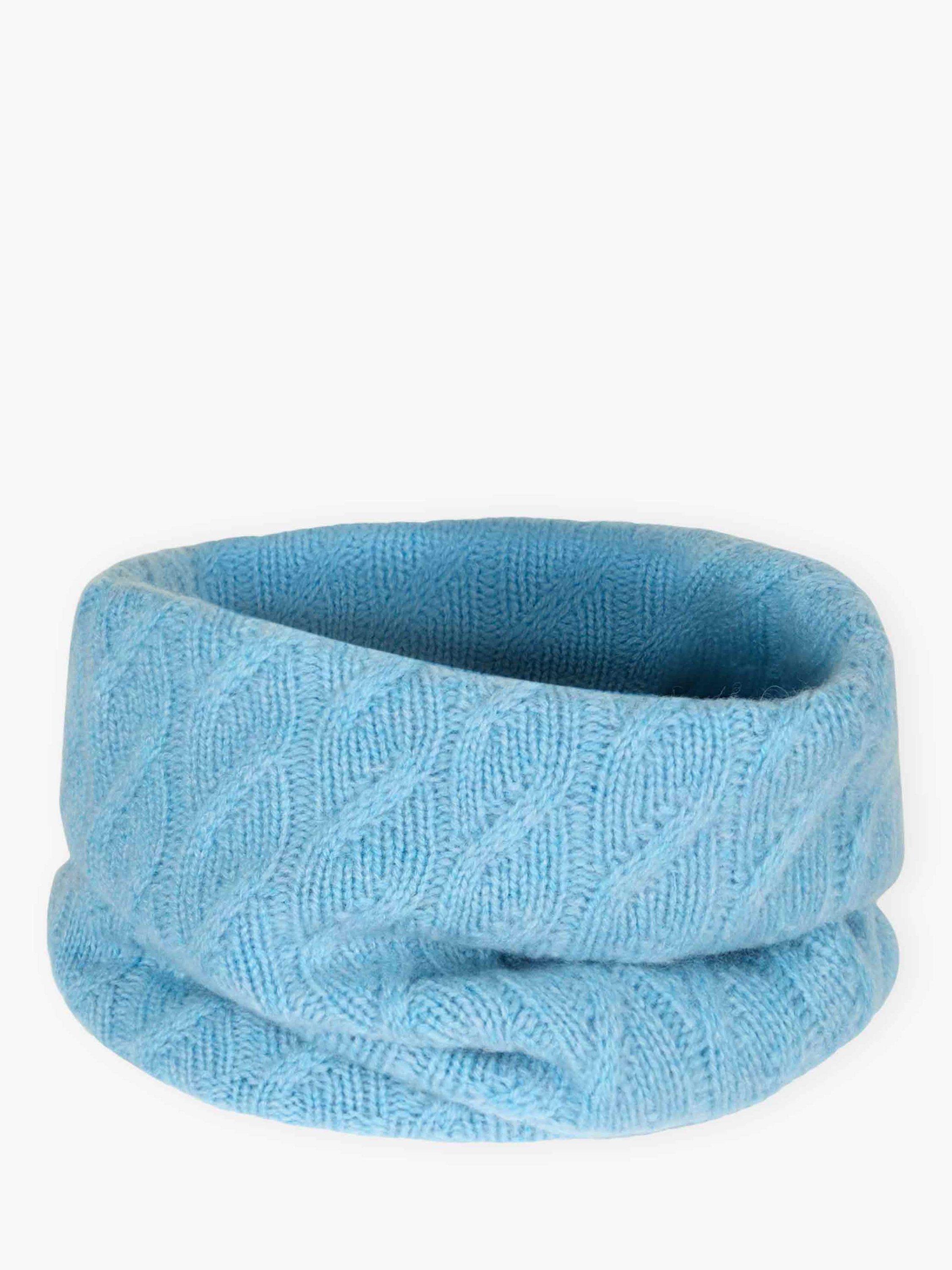 Product image 1 of 2, which shows Brora Cable Knit Pure Cashmere Snood, Porcelain, One Size