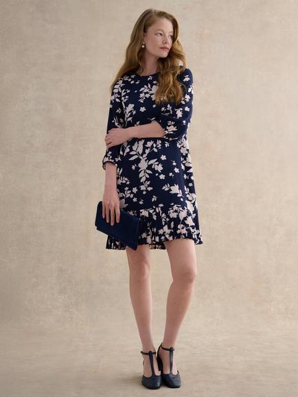 Hobbs Liana Floral Mini Dress, Midnight/Pink, Midnight/Pink