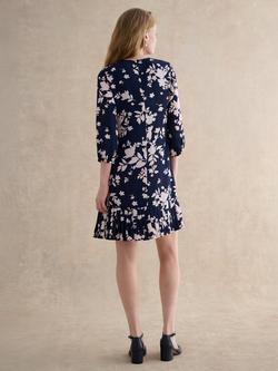 Hobbs Liana Floral Mini Dress, Midnight/Pink - view 2, Midnight/Pink