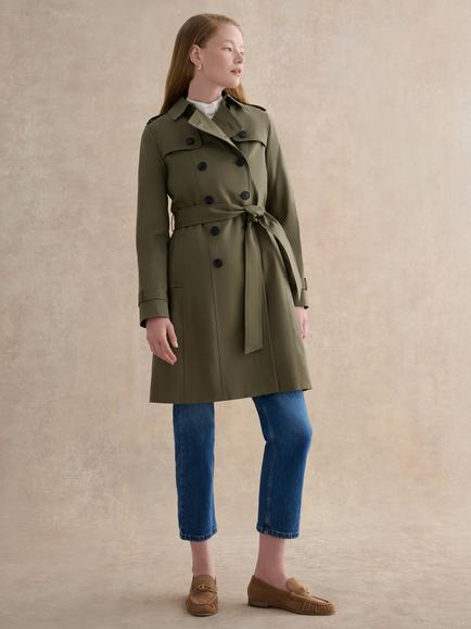 Hobbs Skylar Trench Coat, Olive Green
