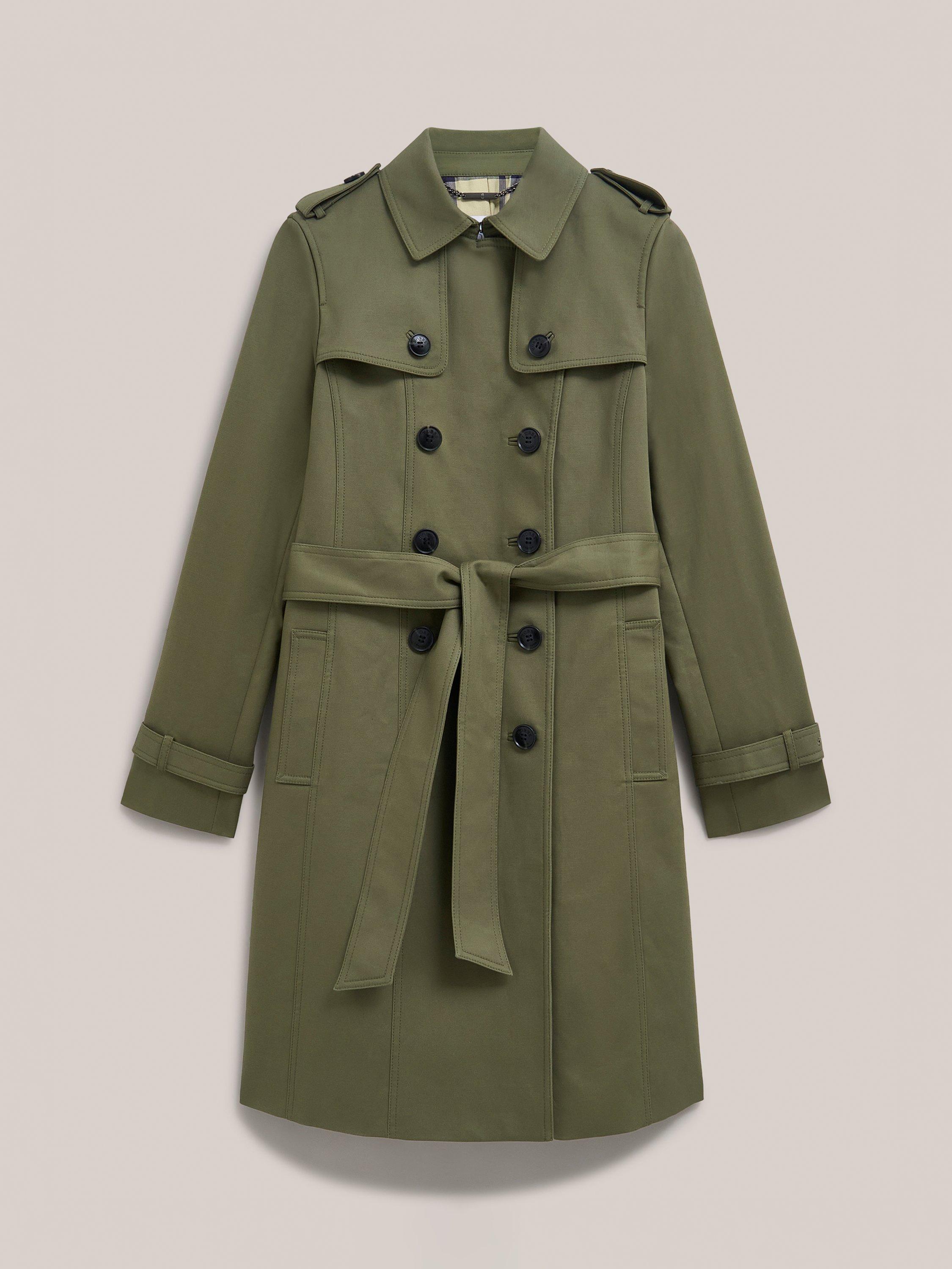 Product image 8 of 8, which shows Hobbs Skylar Trench Coat, Olive Green, 6