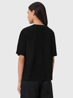 AllSaints Pounce Lisa Embellished Tiger T-Shirt, Black - view 2, Black