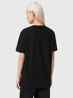 AllSaints Zaya Cheetah Graphic T-Shirt, Black - view 2, Black