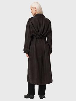 AllSaints Linnie Double Breasted Trench Coat, Torte Brown - view 2, Torte Brown