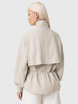 AllSaints Flor Cinched Waist Jacket, Off White - view 2, Off White
