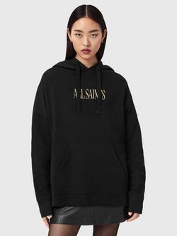 AllSaints Cora Etie Graphic Hoodie, Black, Black