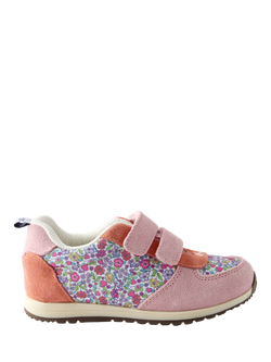 JoJo Maman Bébé Kids' Floral Rip Tape Trainers, Multi Colour, Multi Colour