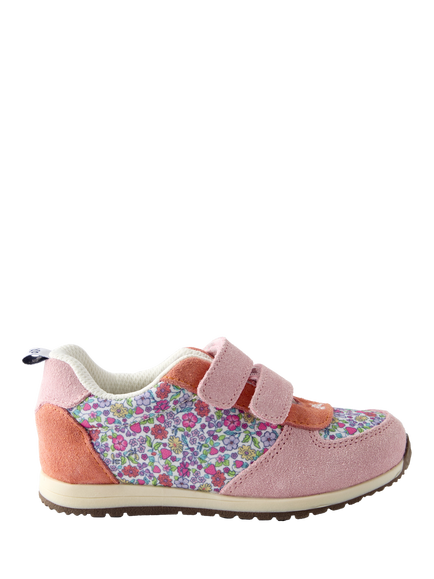 JoJo Maman Bébé Kids' Floral Rip Tape Trainers, Multi Colour, Multi Colour