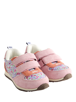JoJo Maman Bébé Kids' Floral Rip Tape Trainers, Multi Colour - view 2, Multi Colour