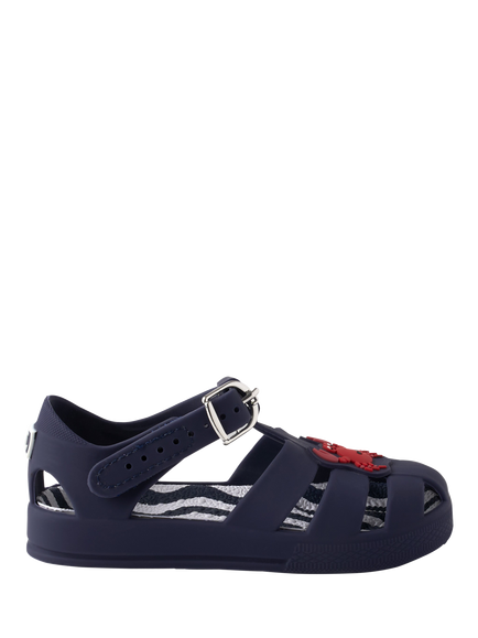 JoJo Maman Bébé Kids' Crab Jelly Sandals, Mid Blue, Mid Blue