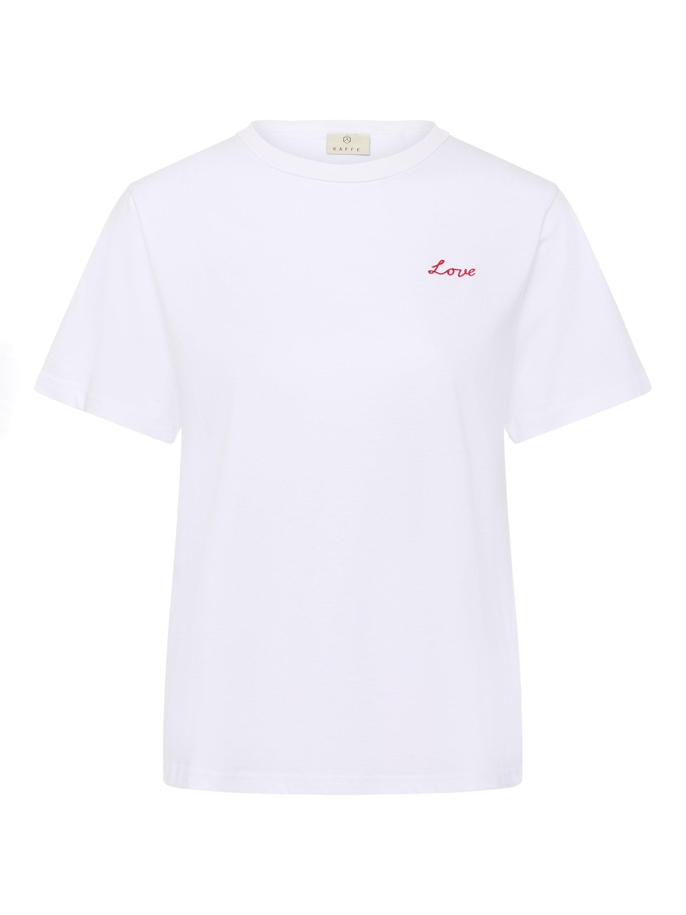 Product image 5 of 6, which shows KAFFE Esme Love T-Shirt, Optical White, XL